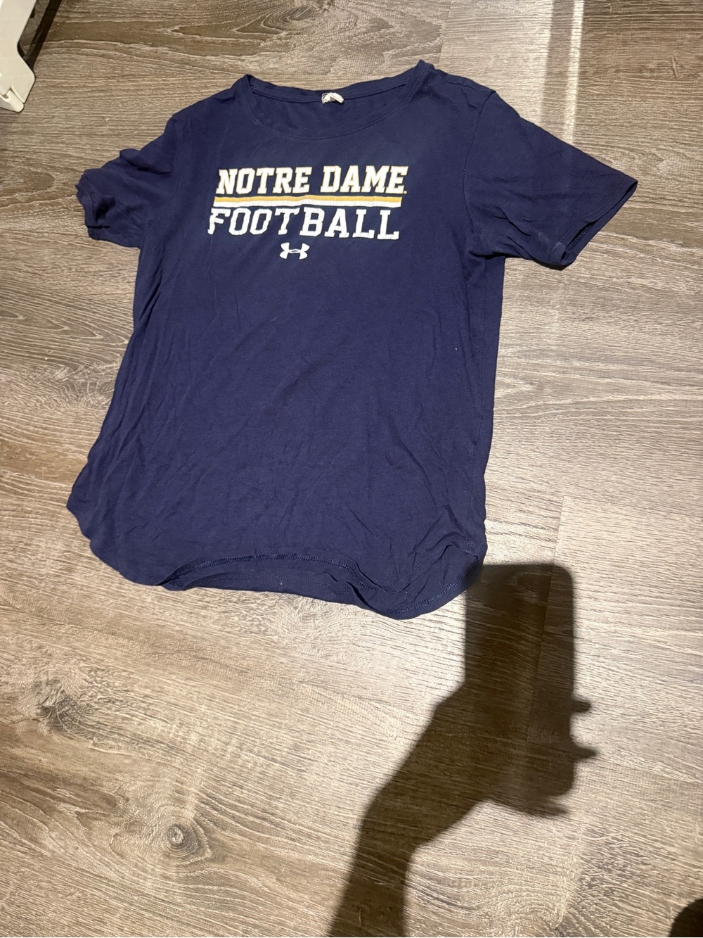 Under Armour Navy Notre Dame Football Graphic Tee